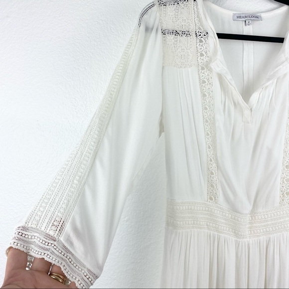 HEARTLOOM White Soma Dress with Lace insets, M - Picture 12 of 12